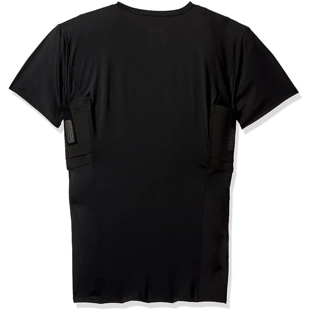 UnderTech UnderCover Men's Black Undercover Concealment V-Neck Shirt Size Large